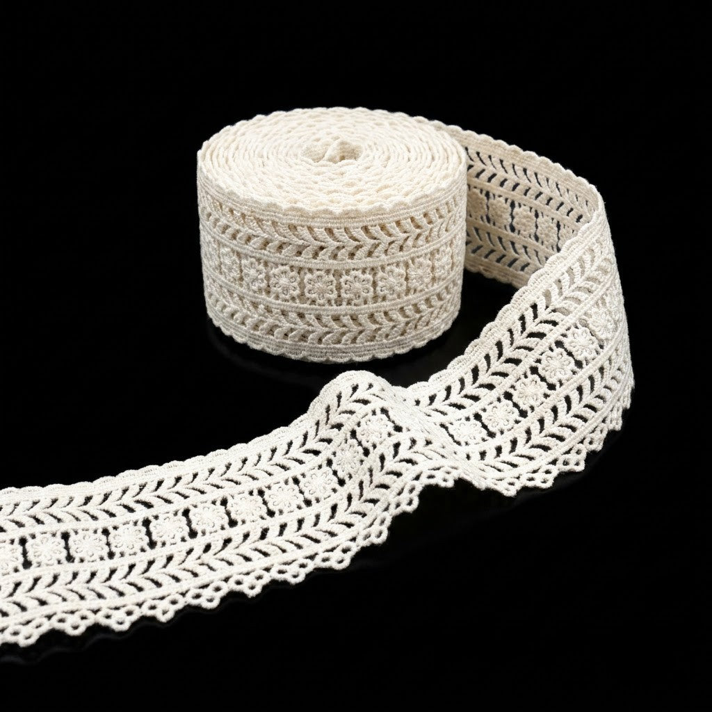 Natural Botanical Chemical Cotton Lace - 5mtr