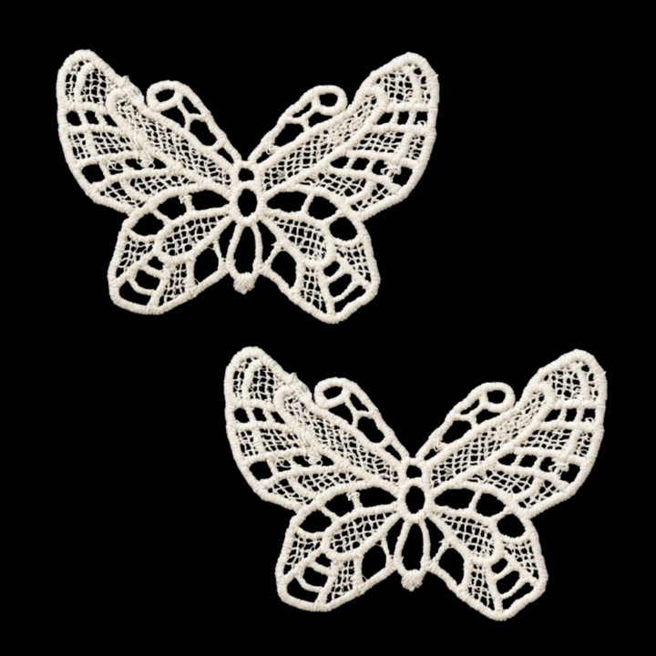 Natural Butterfly Embroidery Chemical Patches – Pack of 2