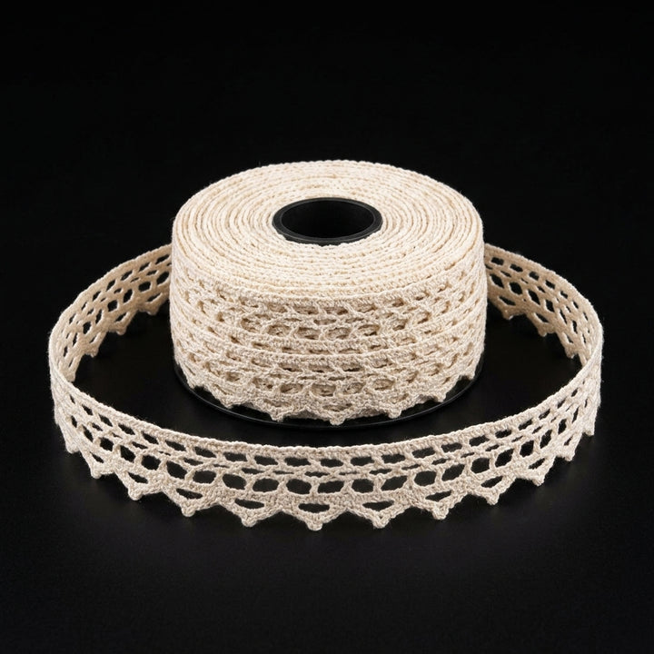 Natural Scalloped Edge Crochet Lace Trim - 5 mtr