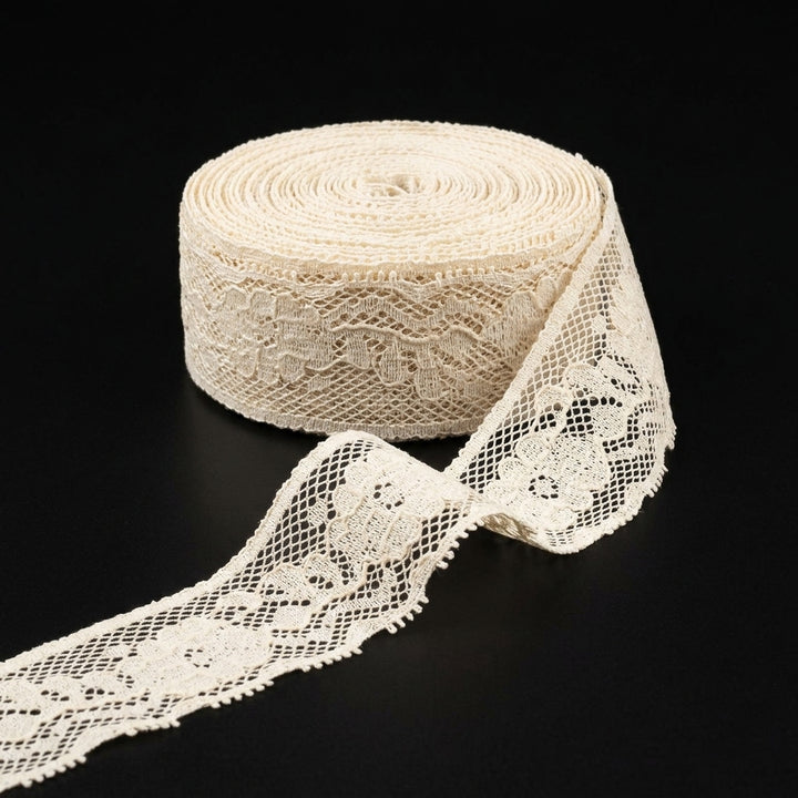 Scalloped Floral Mesh Raschel Lace Trim - 5 Mtr
