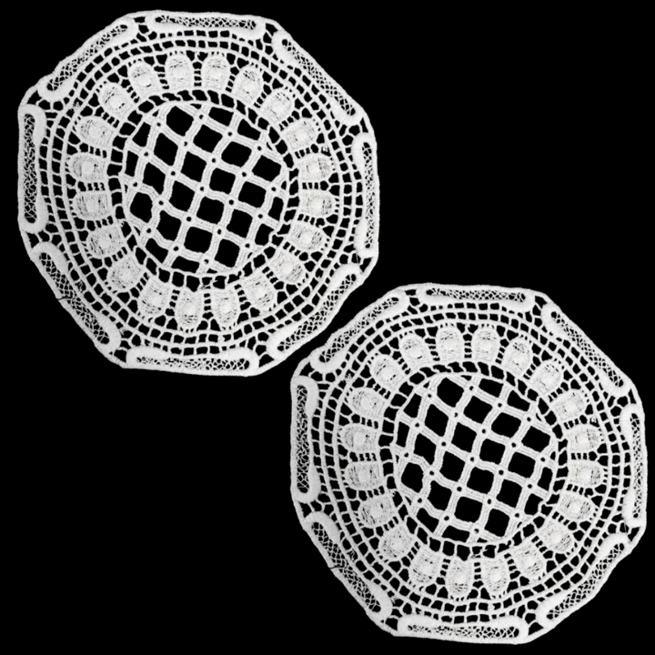 Natural Big Circular Embroidered Chemical Patches – Pack of 2