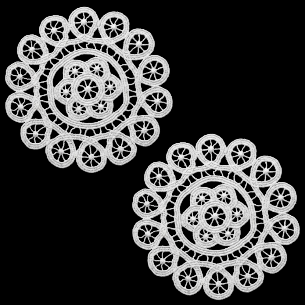 Natural Circular Embroidery Chemical Patches – Pack of 2