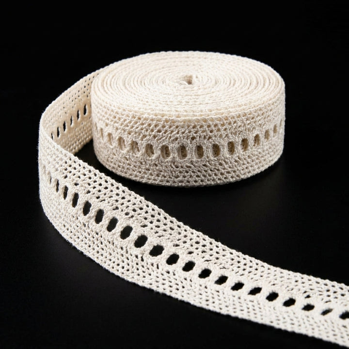 Off-White Ladder Eyelet Crochet Lace Trim - 5 mtr
