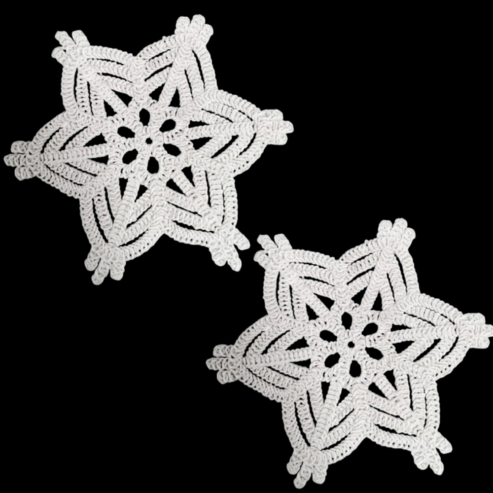 Natural Large Star Shaped Embroidered Chemical Patches – Pack of 2