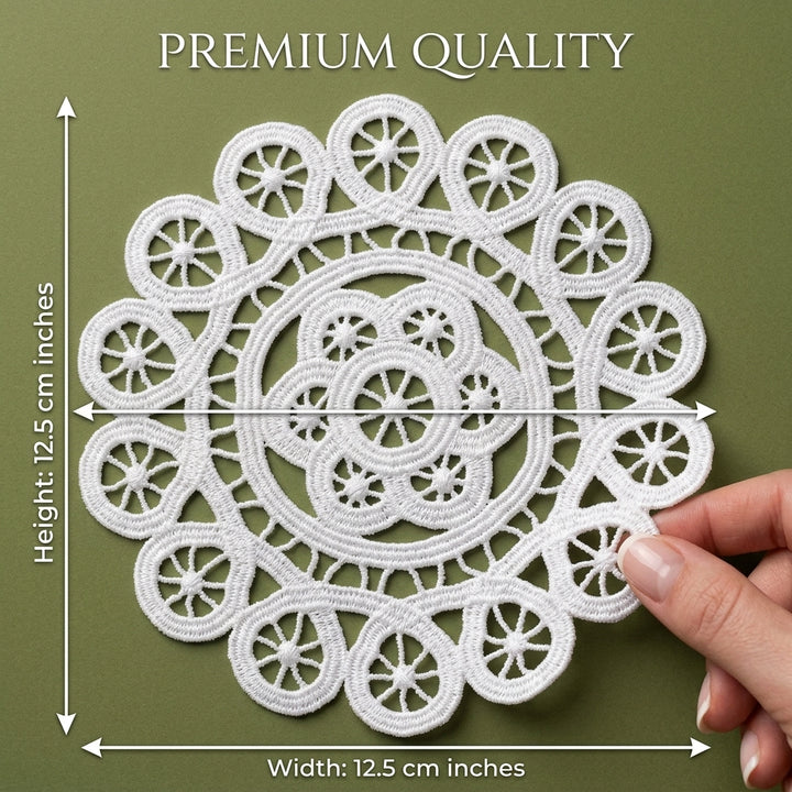 Natural Circular Embroidery Chemical Patches – Pack of 2