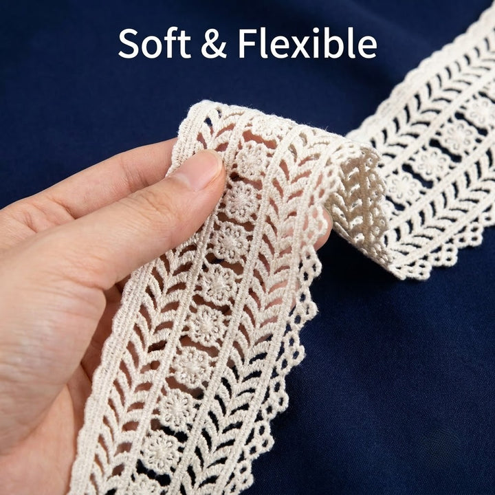 Natural Botanical Chemical Cotton Lace - 5mtr