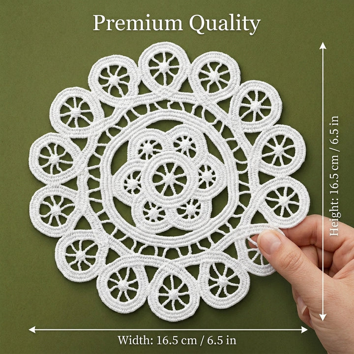 Natural Circular Embroidery Chemical Patches – Pack of 2
