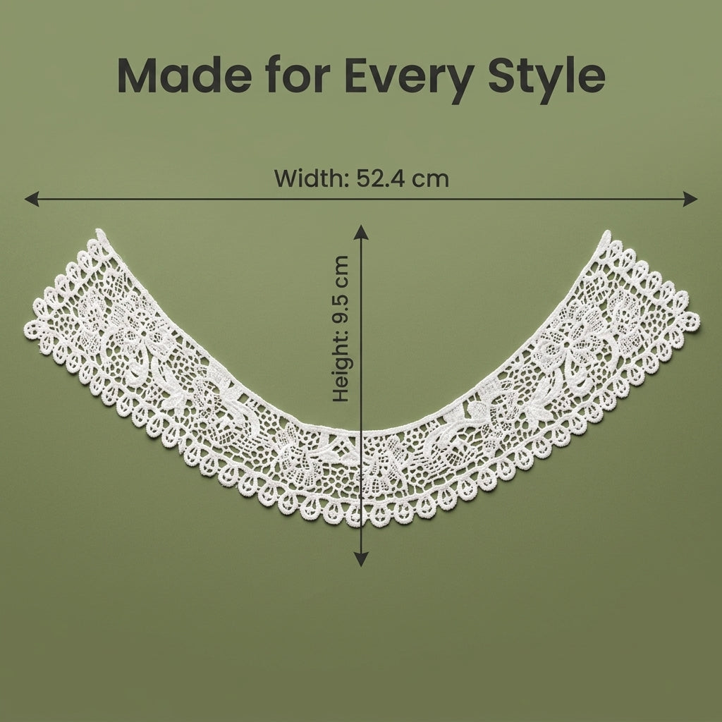 Off White Single Wrap Around Collar Chemical Patch - Pack of 1