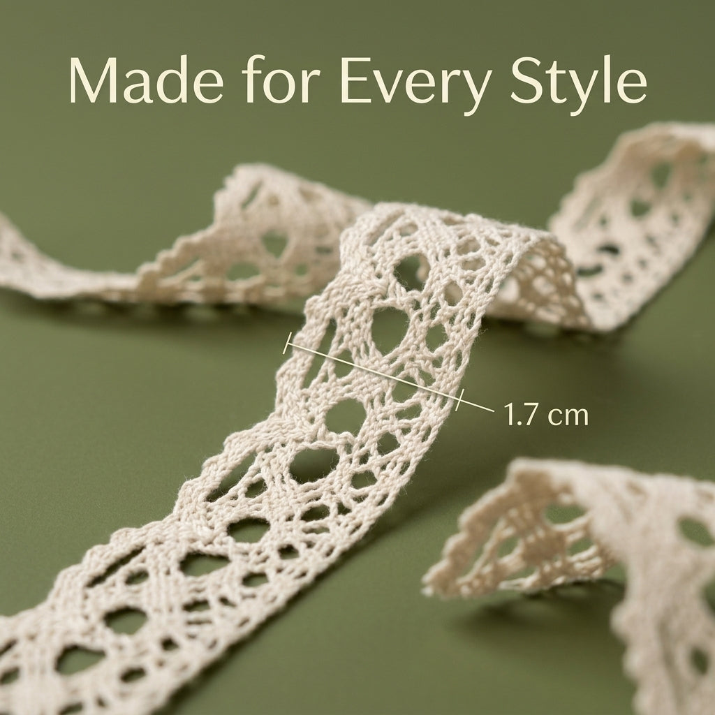Off-White Scalloped Openwork Crochet Lace Trim - 5 mtr