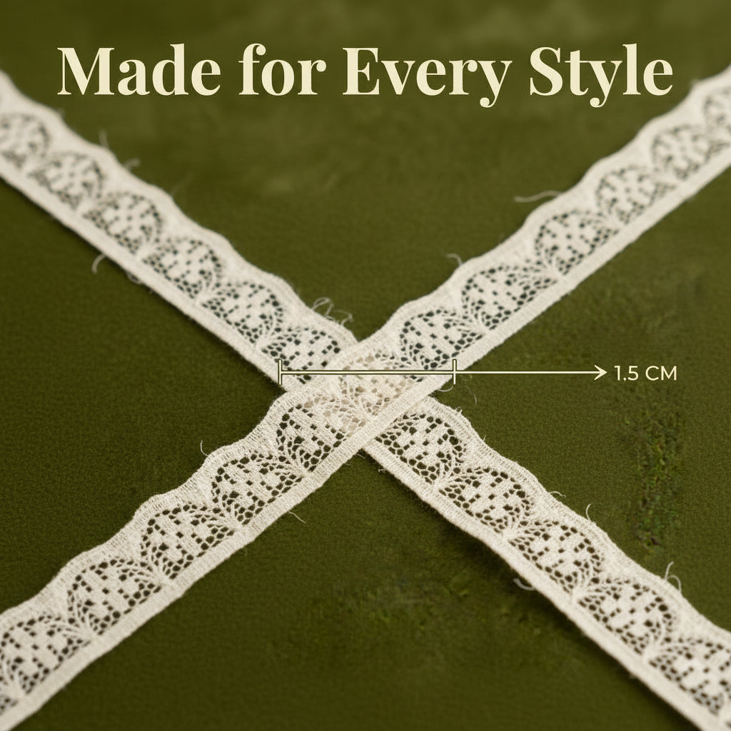 Small Floral Scallop Raschel Lace Trim - 5 Mtr