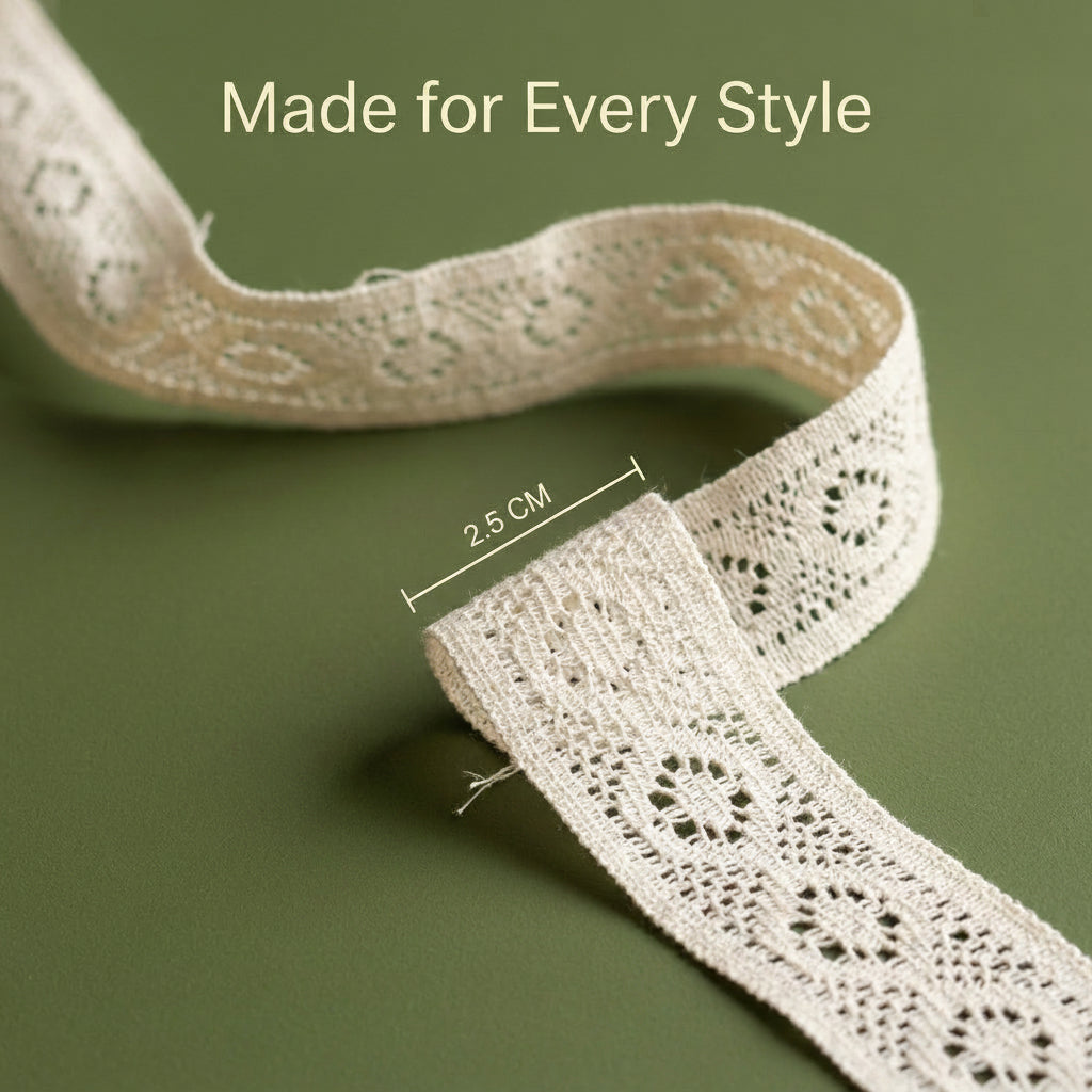 Geometric Circle Net Raschel Lace Trim - 5 Mtr