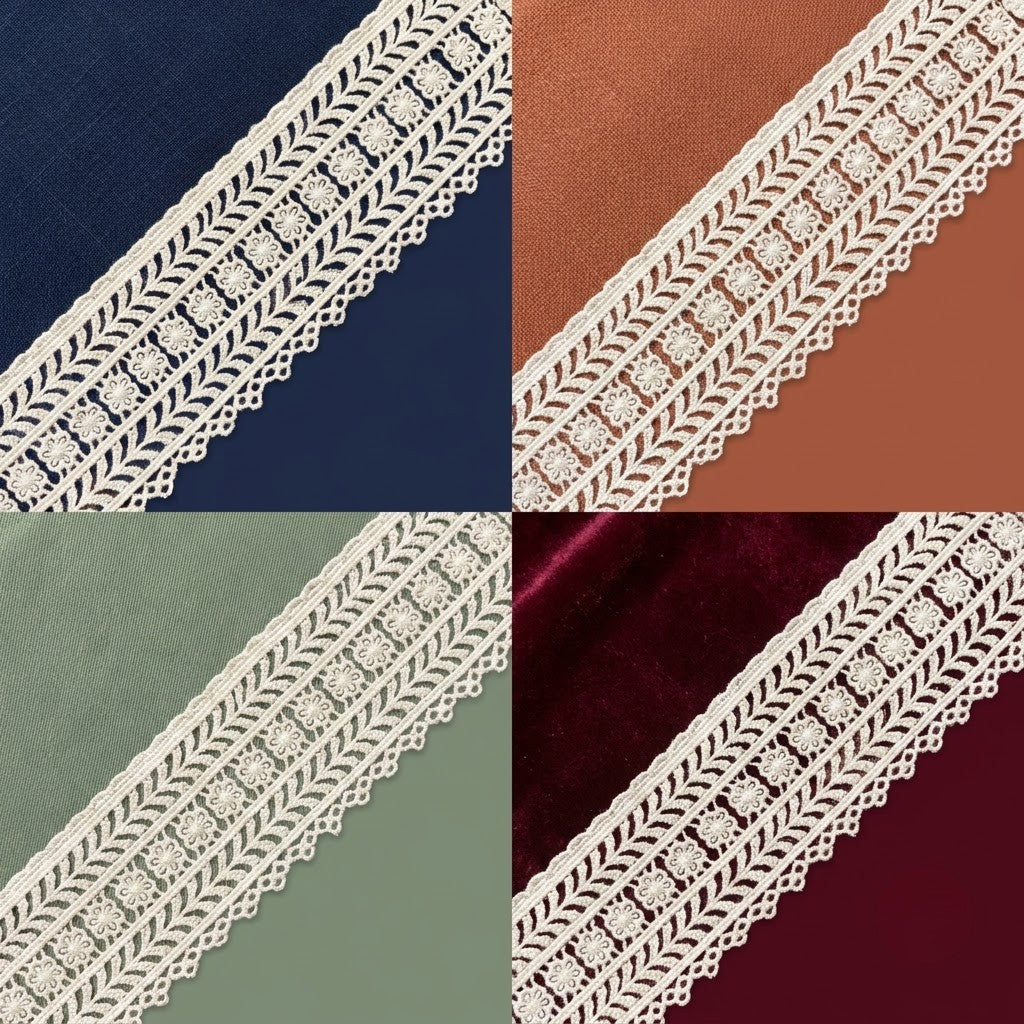 Natural Botanical Chemical Cotton Lace - 5mtr