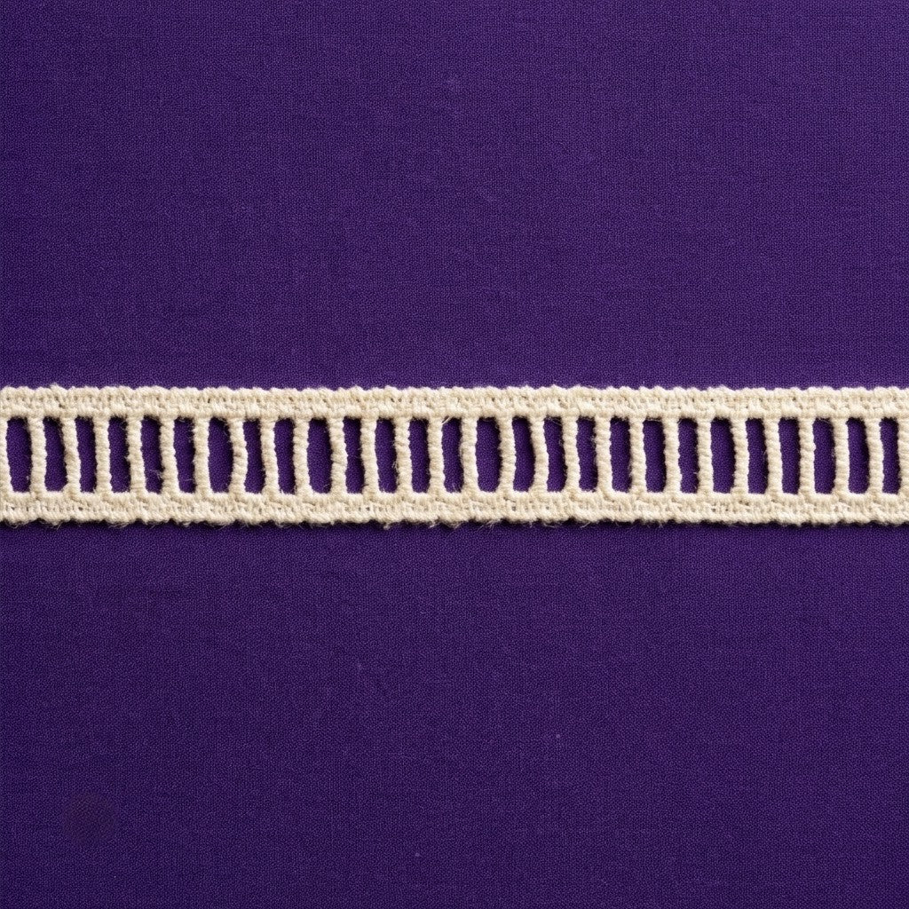Natural Ladder Stitch Chemical Cotton Lace - 25 mtr