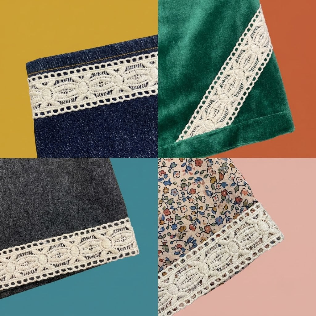 Natural Braided Chemical Cotton Lace - 5mtr