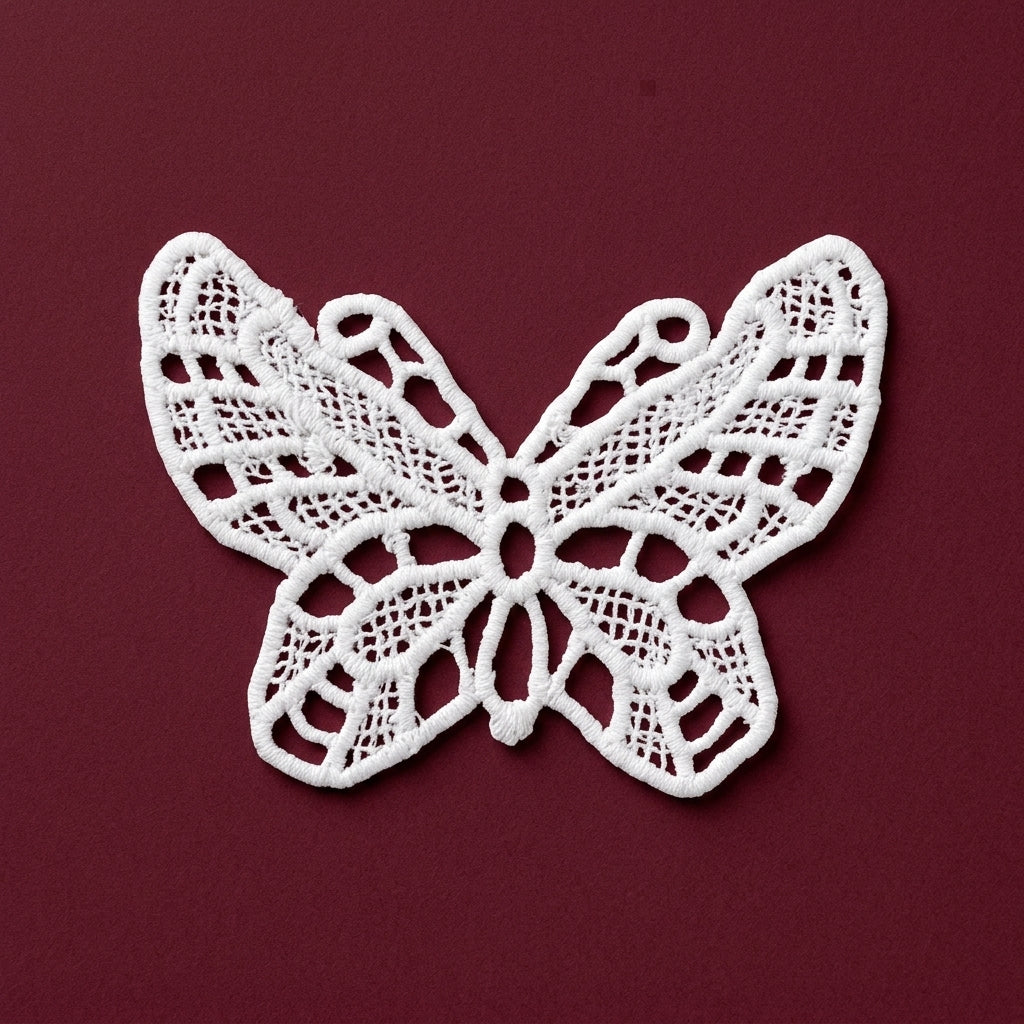 Natural Butterfly Embroidery Chemical Patches – Pack of 2