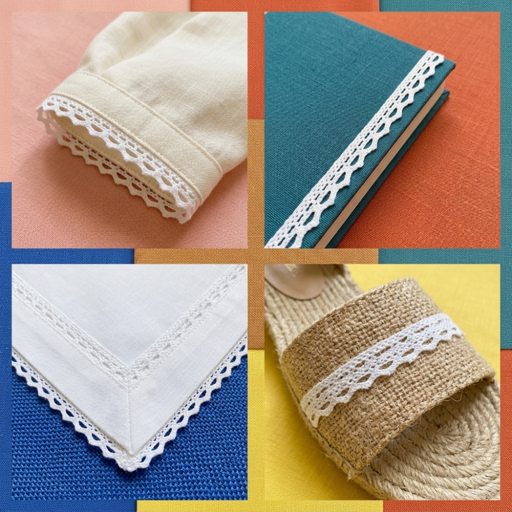 Off White Crochet Kingri Crochet Lace Trim - 10 mtr