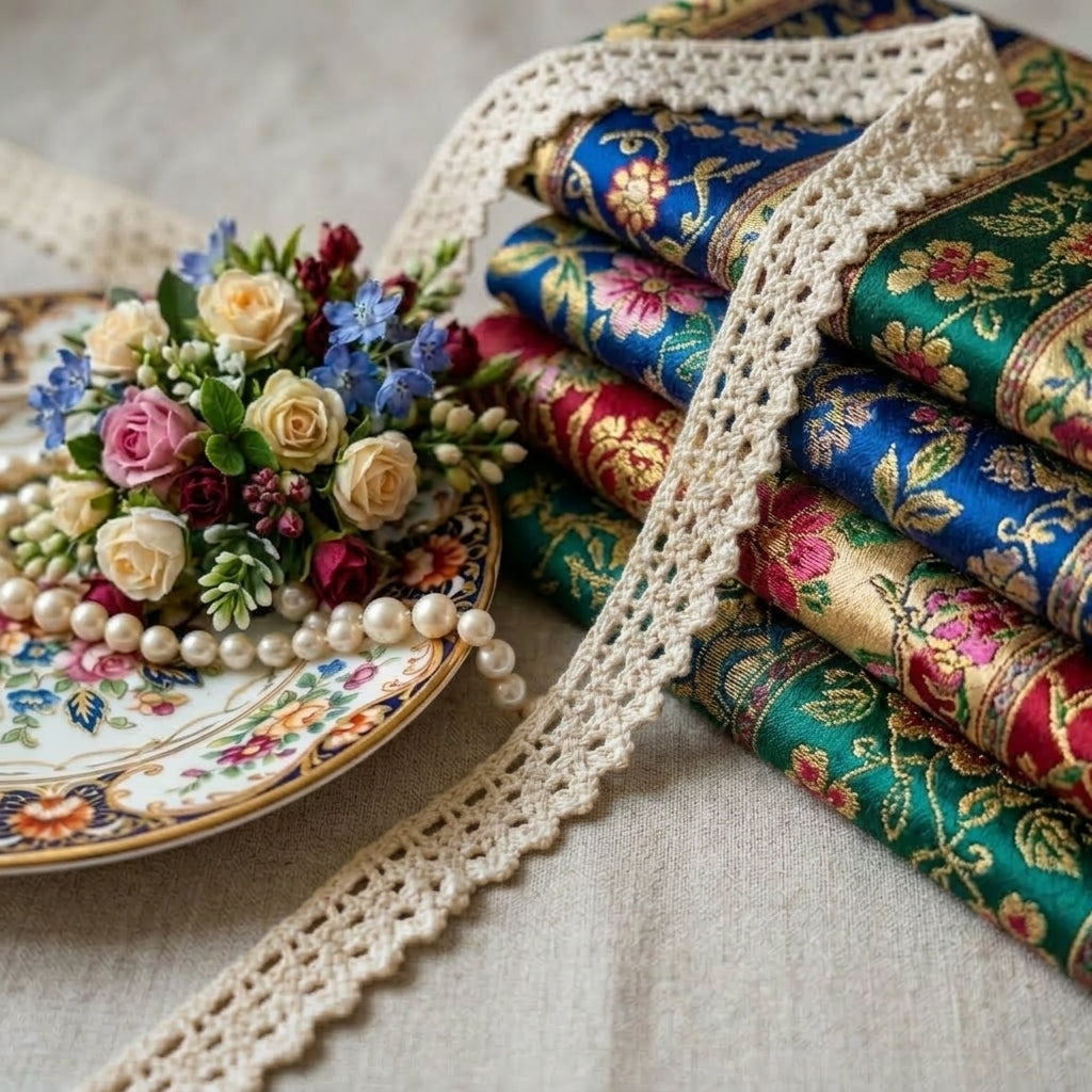 Natural Chunky Cotton Kingri Crochet Lace Trim - 5 mtr