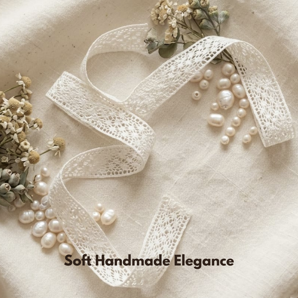 Off White Fine Yarn Design Crochet Lace Trim – 5 Mtr