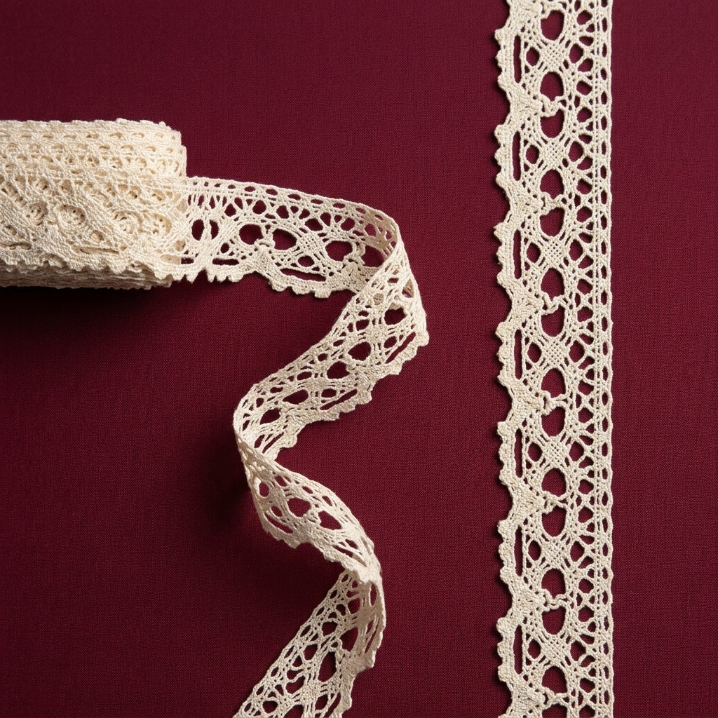 Off-White Scalloped Openwork Crochet Lace Trim - 5 mtr
