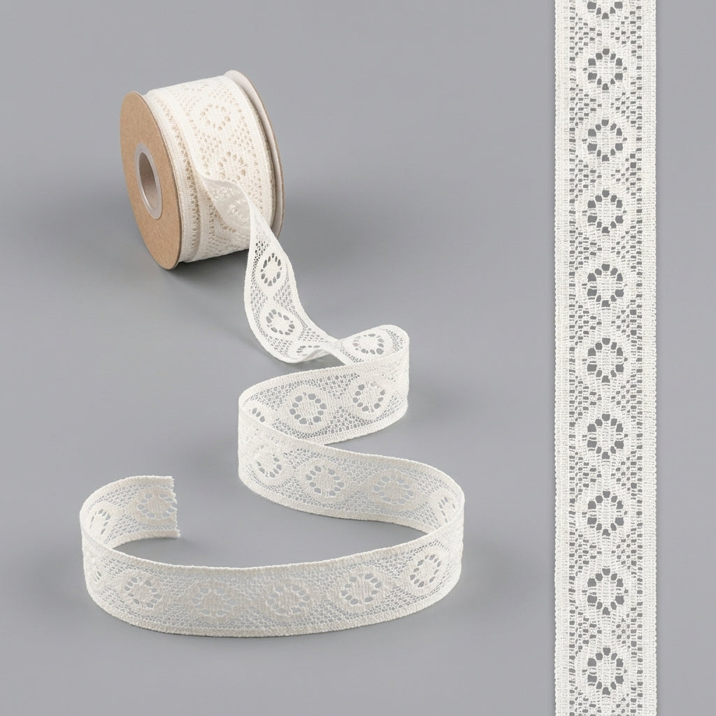 Geometric Circle Net Raschel Lace Trim - 5 Mtr