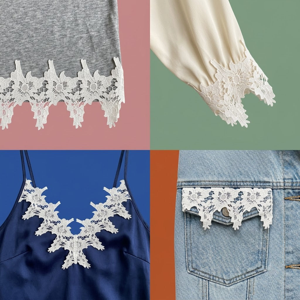 Off-White Floral Blossom Chemical Lace - 5 mtr