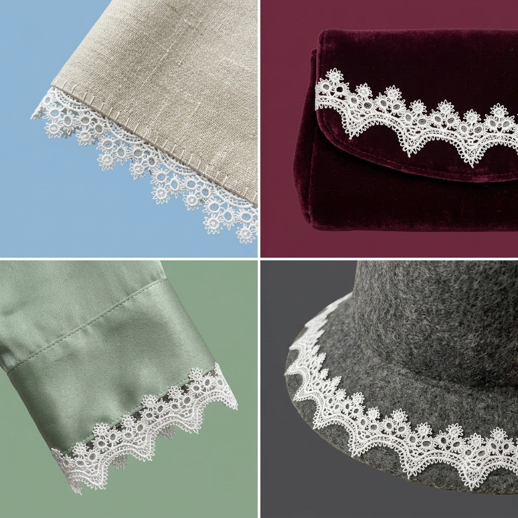 Off-White Floral Scallop Chemical Lace – 5 mtr