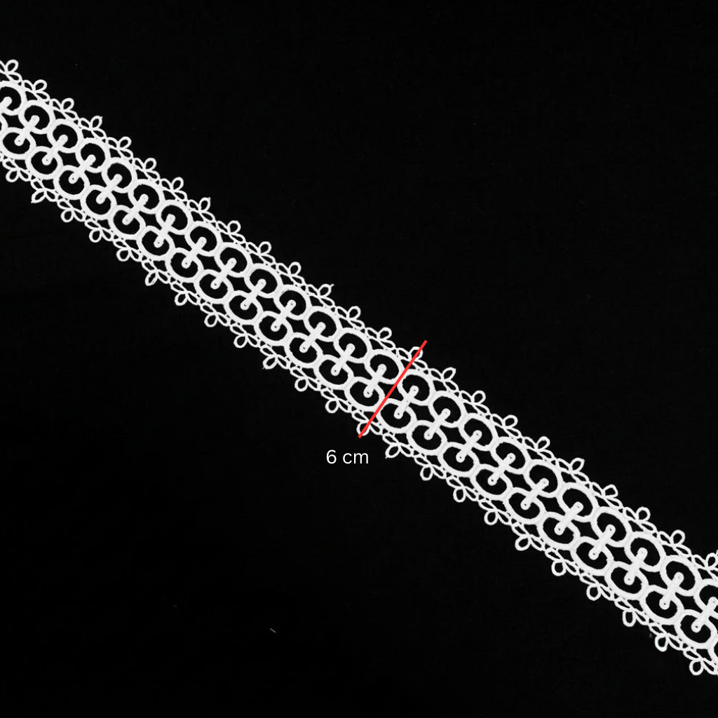 Off-White Circular Link Chemical Lace - 5 mtr