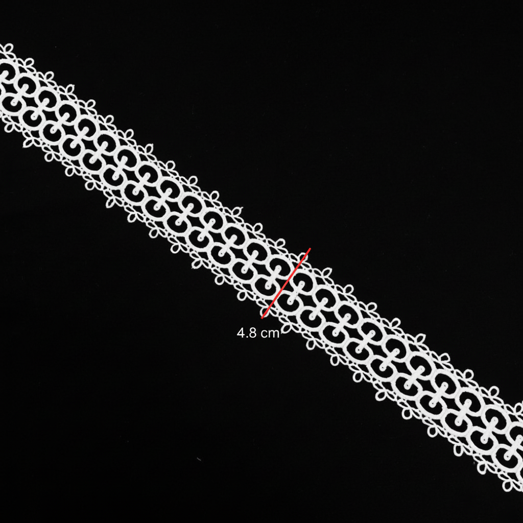 Off-White Circular Link Chemical Lace - 5 mtr