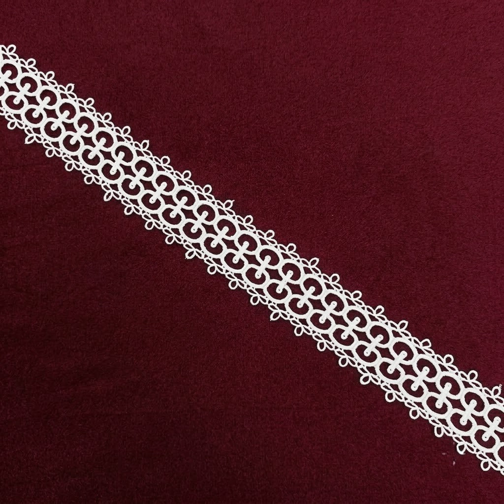 Off-White Circular Link Chemical Lace - 5 mtr