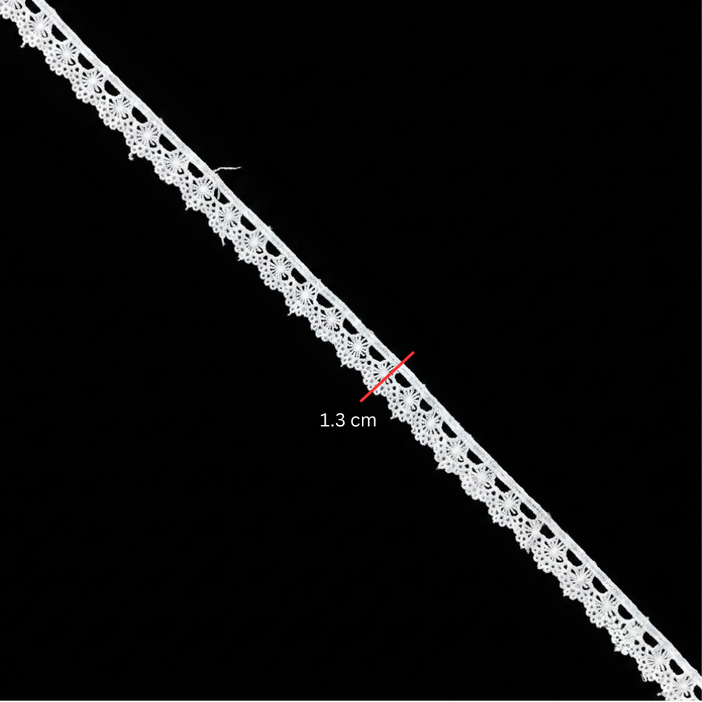 Off-White Delicate Floral Chemical Lace - 5 mtr