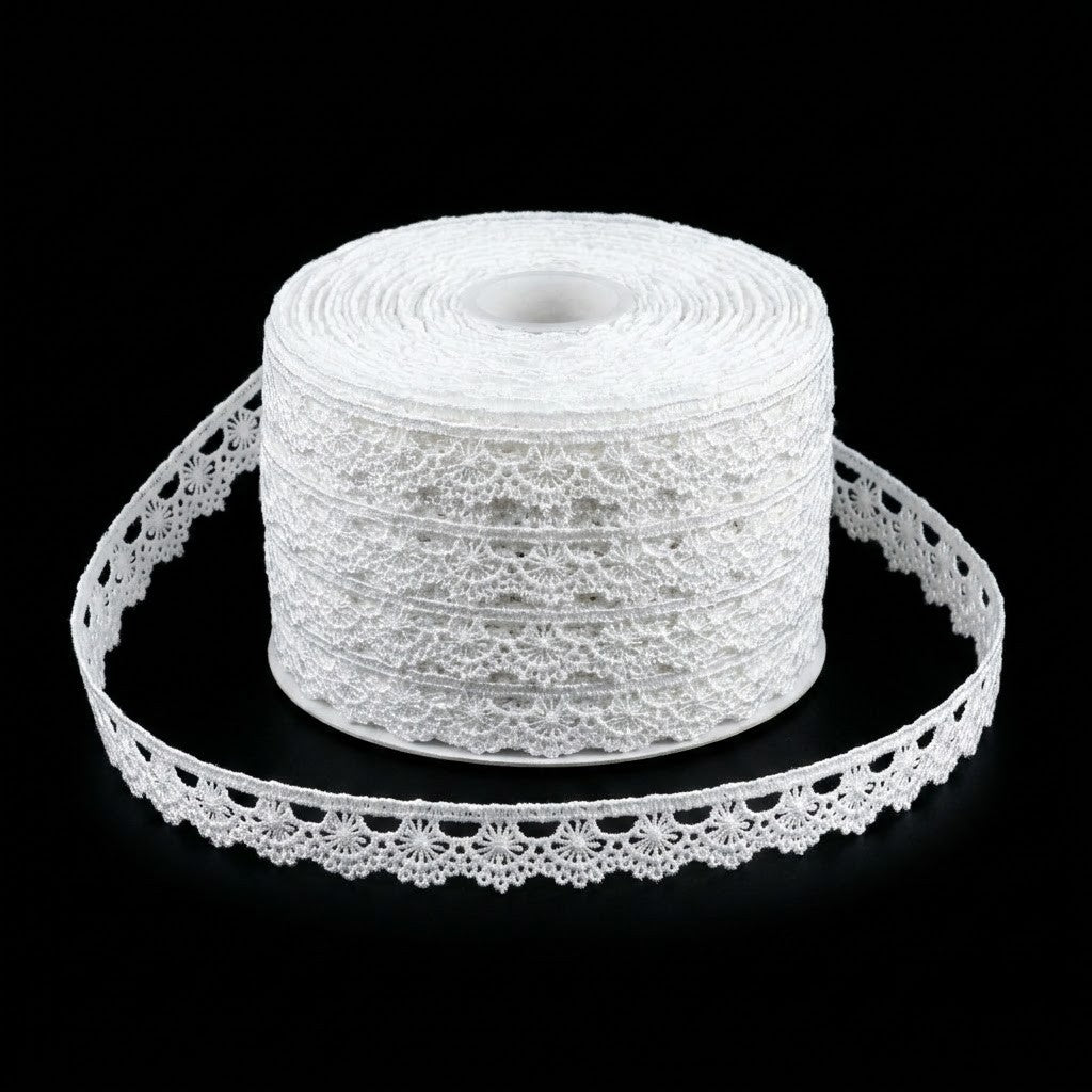 Off-White Delicate Floral Chemical Lace - 5 mtr