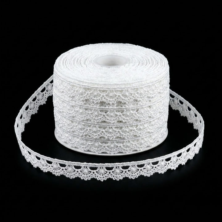 Off-White Delicate Floral Chemical Lace - 5 mtr