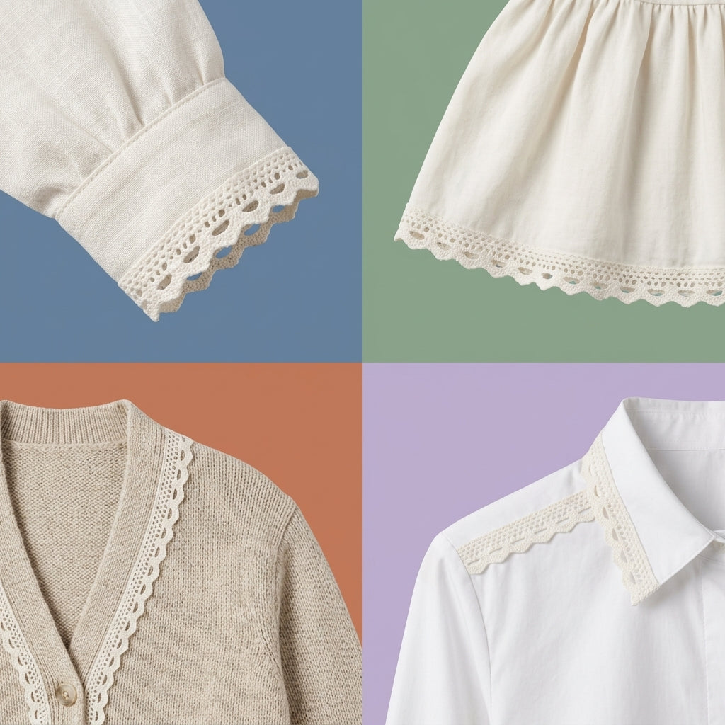Off White Cotton Kingri Crochet Lace Trim - 5 Mtr