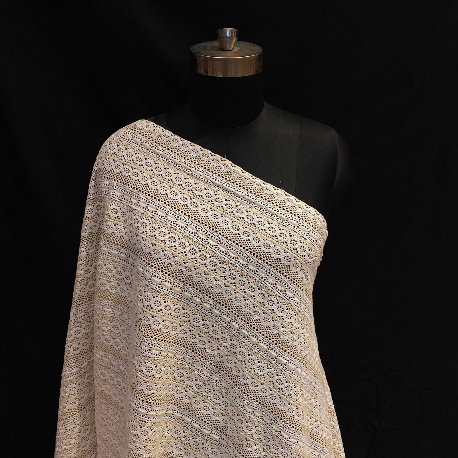 Knitted Texture Pattern Crochet Fabric