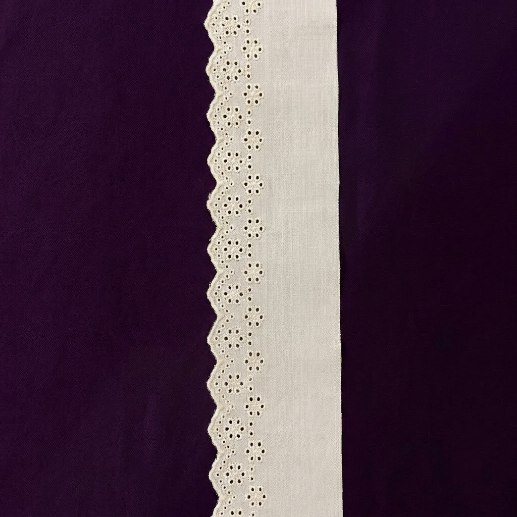 Natural Schiffli Embroidery Lace Regent Design-5 mtr