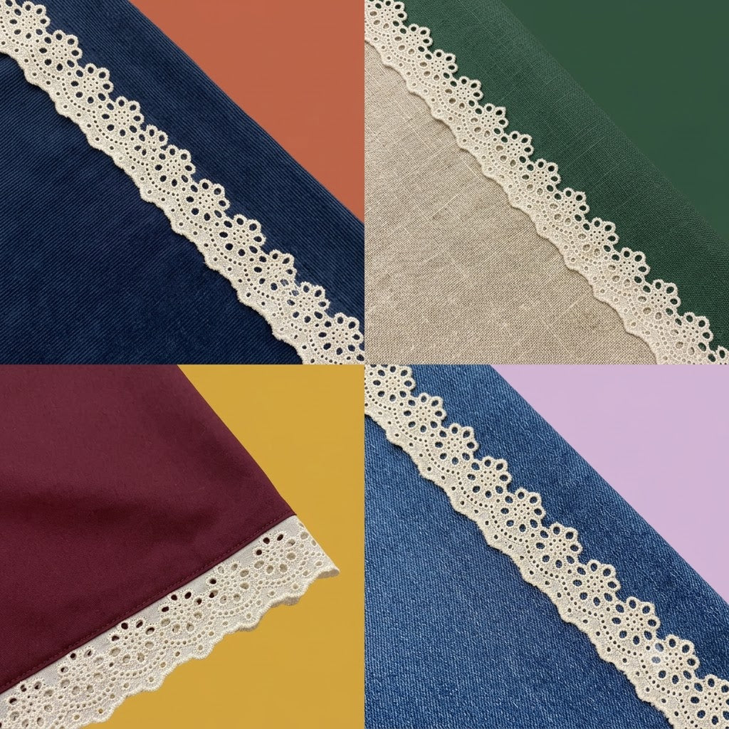 Natural Schiffli Embroidery Lace Orbital Design-5 mtr