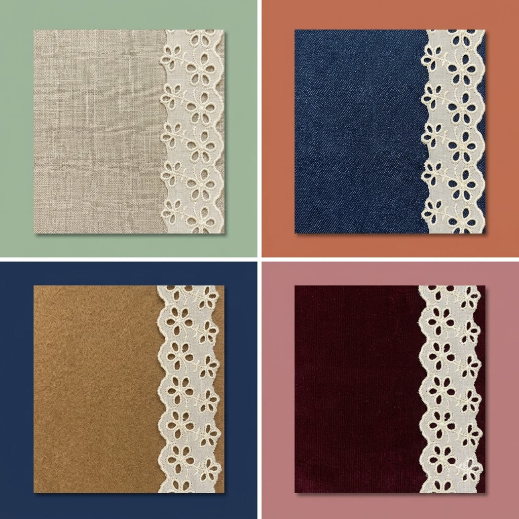 Natural Schiffli Embroidery Lace Blossom Design-5 mtr