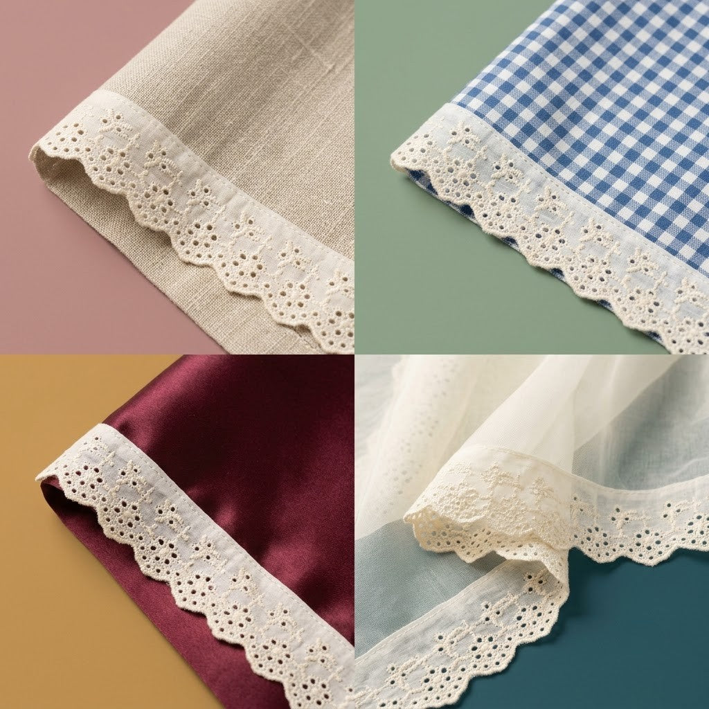 Natural Schiffli Embroidery Lace Heritage Design-5 mtr