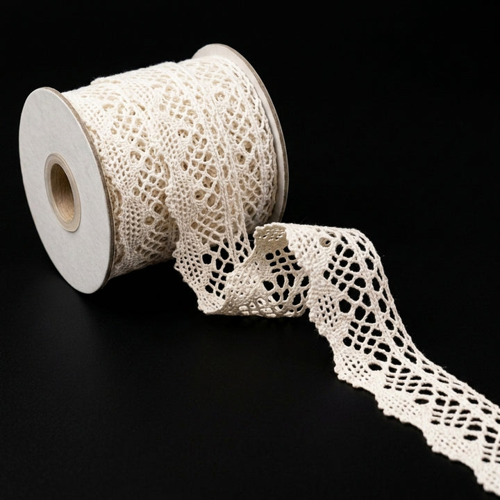 Off White Scallop Cotton Crochet Lace Trim – 5 Mtr