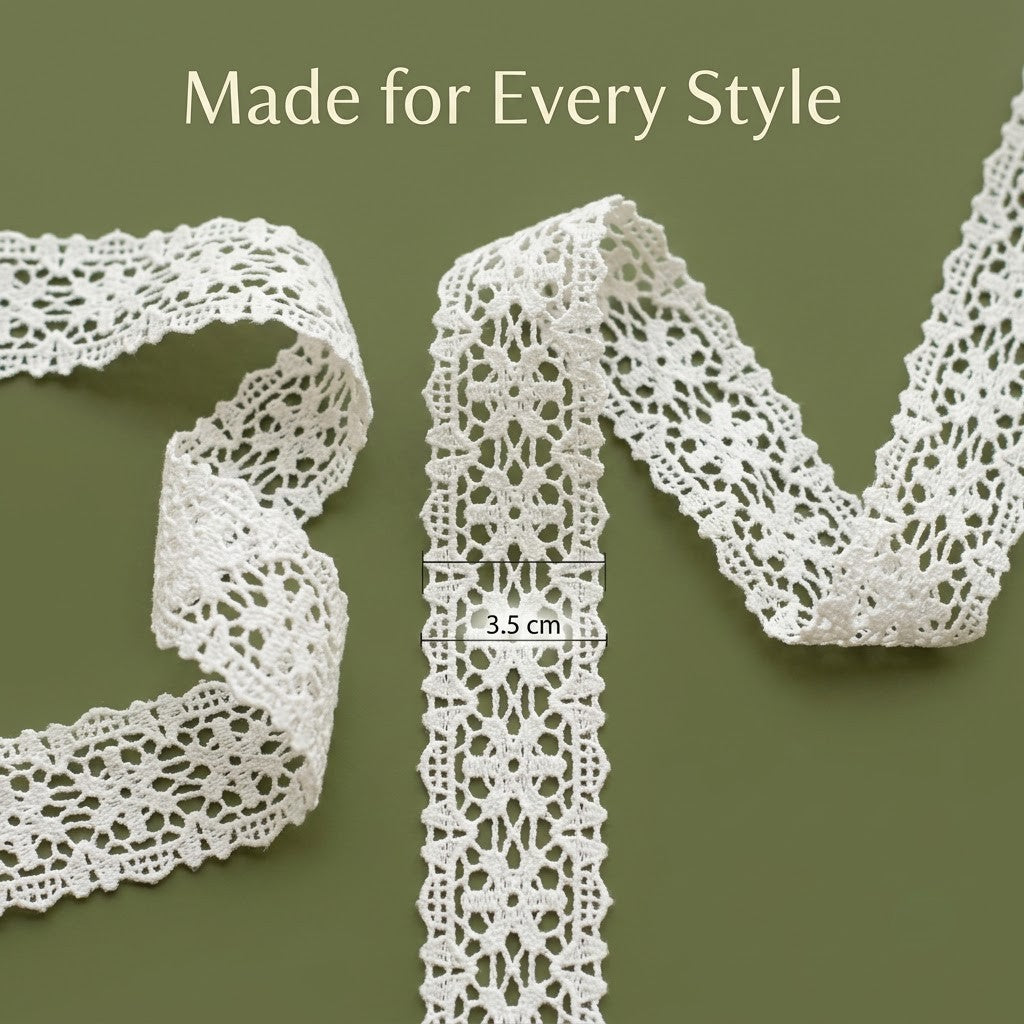 Off-White Floral Stripe Chemical Lace - 5 mtr