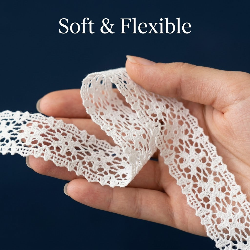 Off-White Geometric Stripe Chemical Lace - 5 mtr
