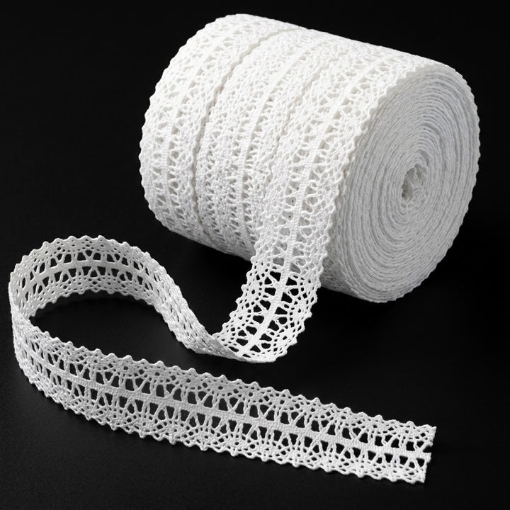 Off White Elegant Crochet Eye Scallop Lace Trim- 5 mtr