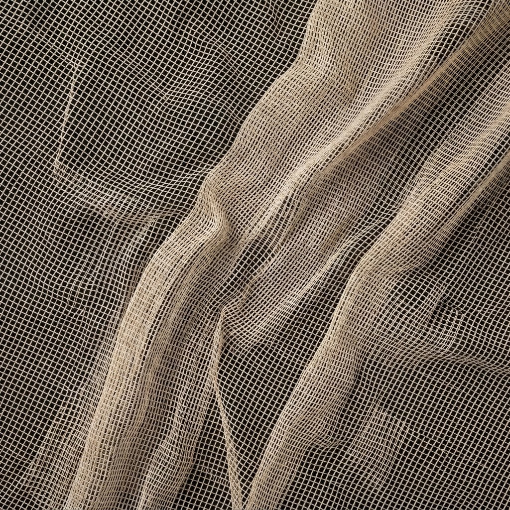 Natural Square Mesh Fabric - 5 Meters