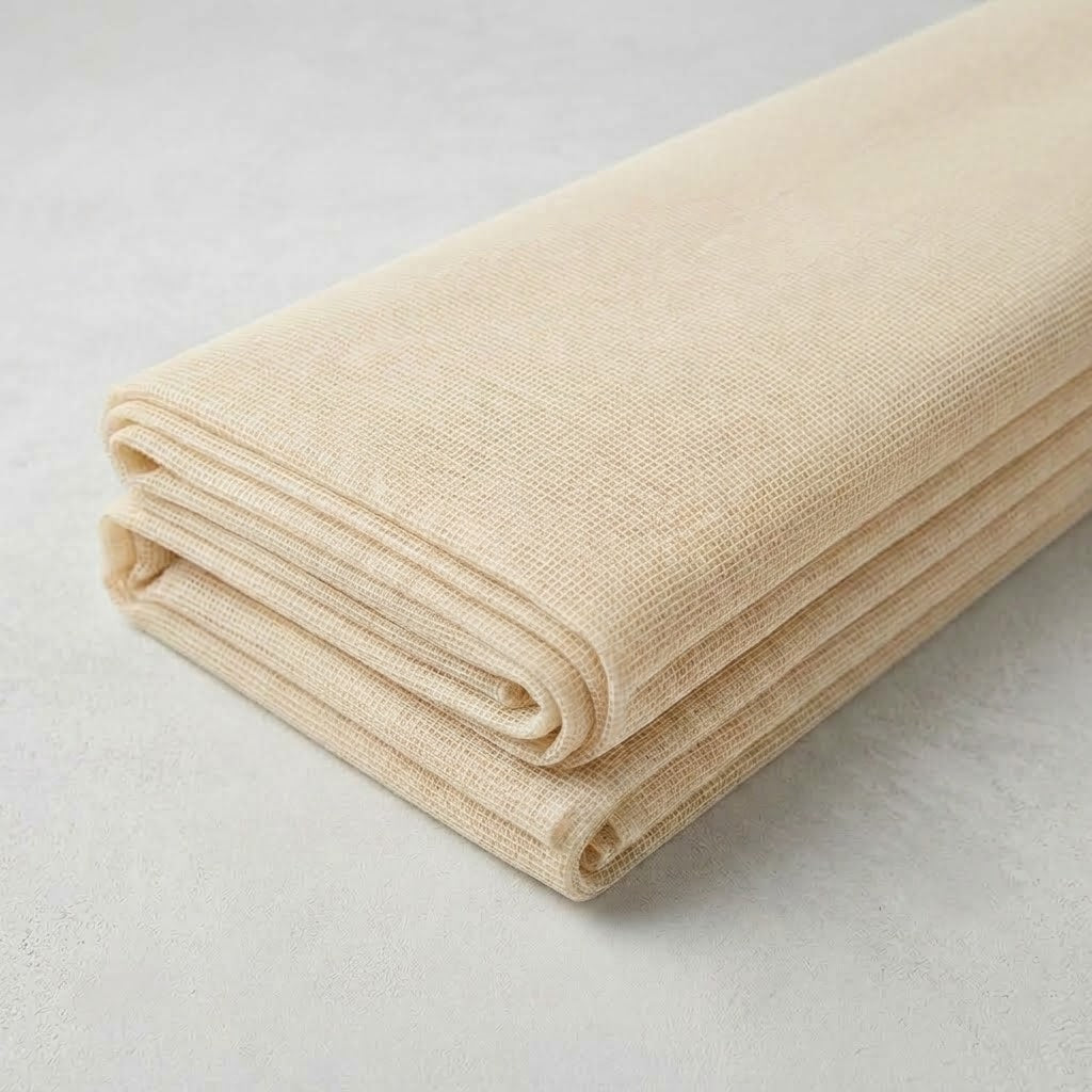 Natural Square Mesh Fabric - 5 Meters